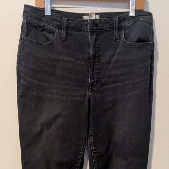 Madewell Jeans Curvy High Rise Slim Straight Jeans Richgrove Wash Black Ankle - Picture 7 of 8